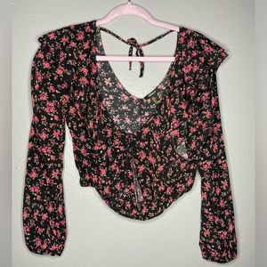 Floral Long-Sleeved Blouse